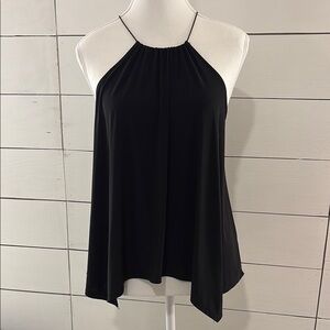 Express Black Asymmetrical Sleeveless Blouse